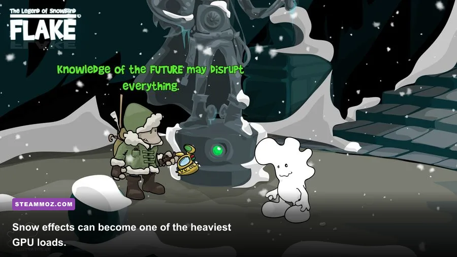 FLAKE The Legend of Snowblind snowstorm combat scene