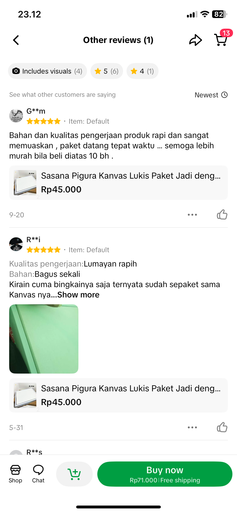 Screenshot testimoni WhatsApp customer Sasana Pigura 11