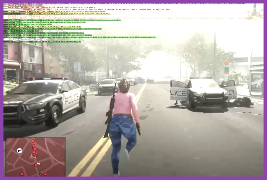 Character interacting with transport options in Grand Theft Auto VI