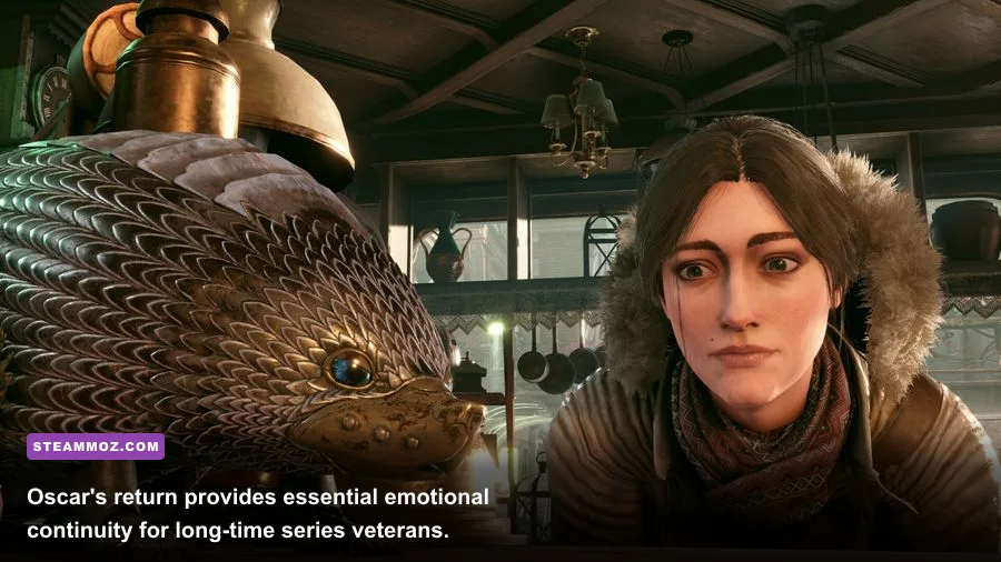 Oscar the clockwork automaton in Syberia The World Before