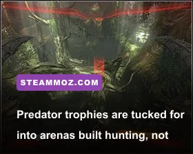 Aliens vs Predator 2010 Predator exploring ruins to find a hidden trophy