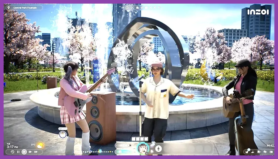 InZOI open world city environment and realistic graphics