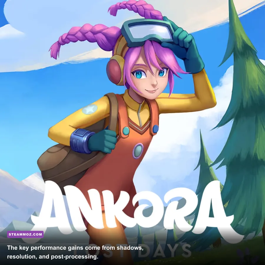 Ankora Lost Days PC graphics settings menu with resolution and quality options