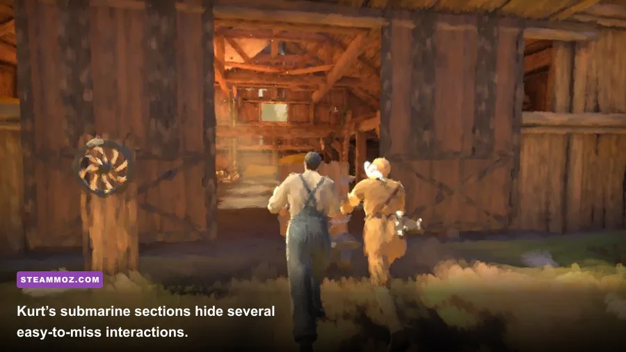 Kurt exploring a submarine interior in 11-11 Memories Retold