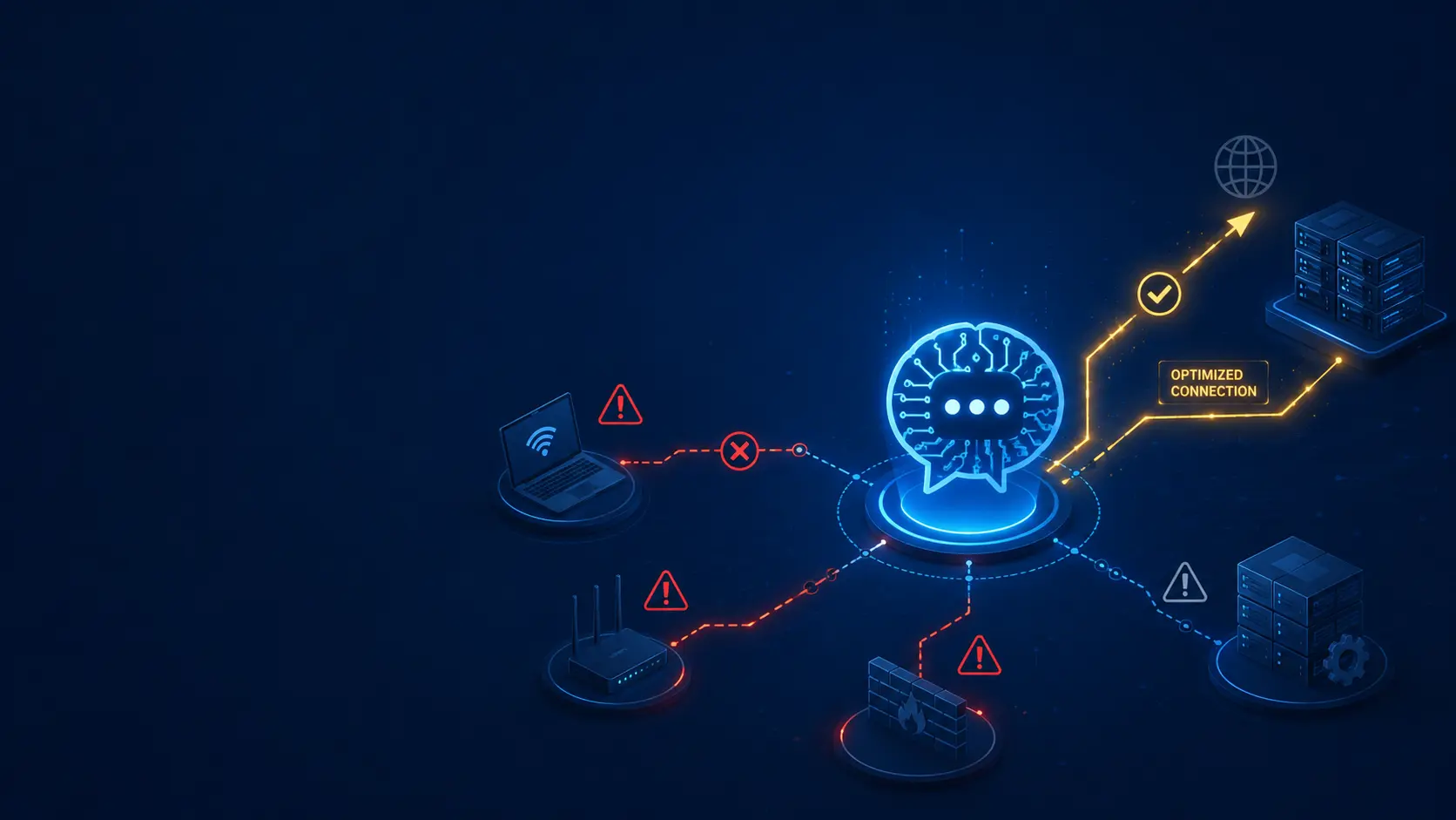 ChatGPTのネットワークエラーとLoad failedを解決するコンセプトイラスト