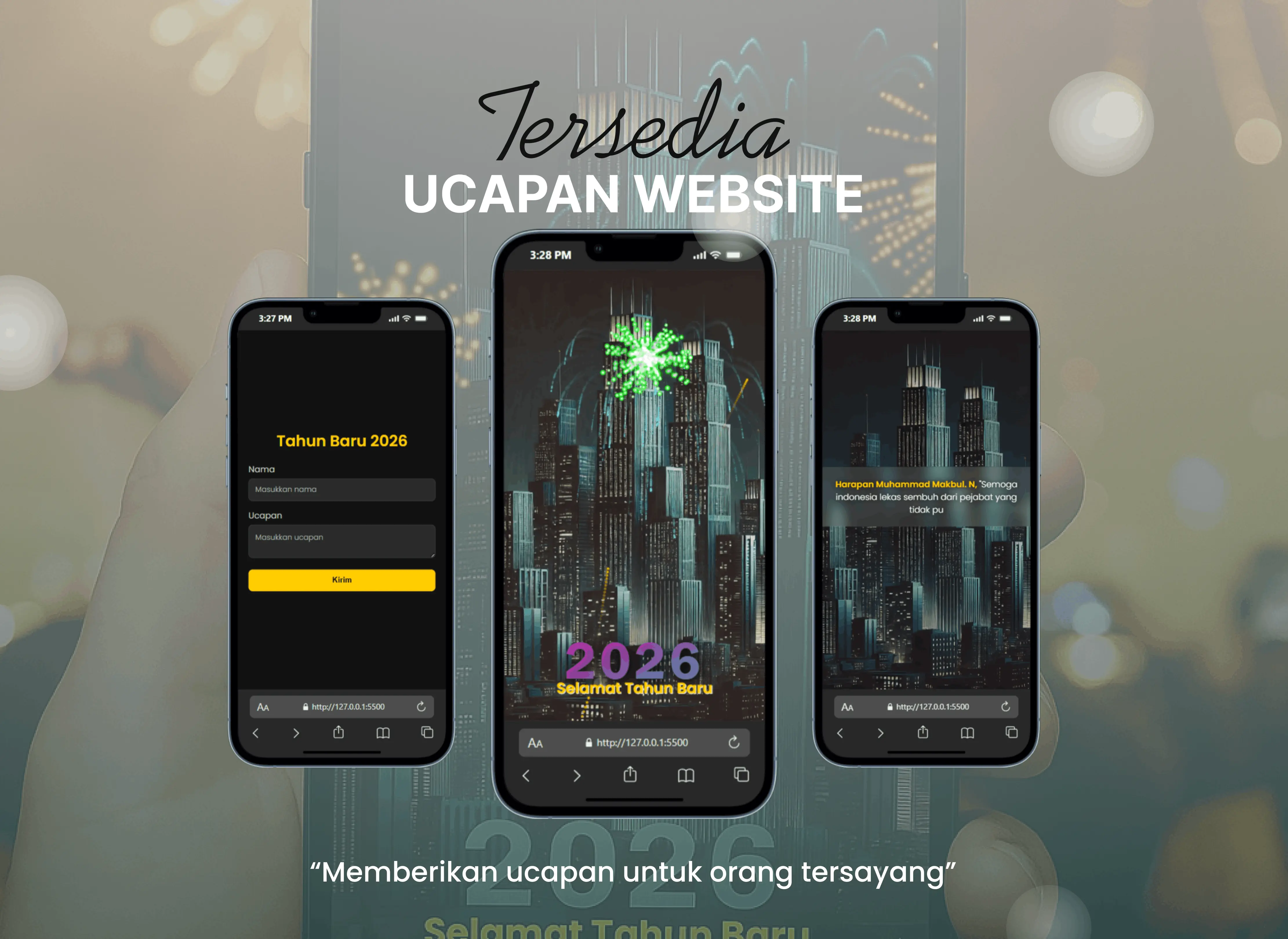 Cover Tahun Baru 2026 | Ucapan Responsif