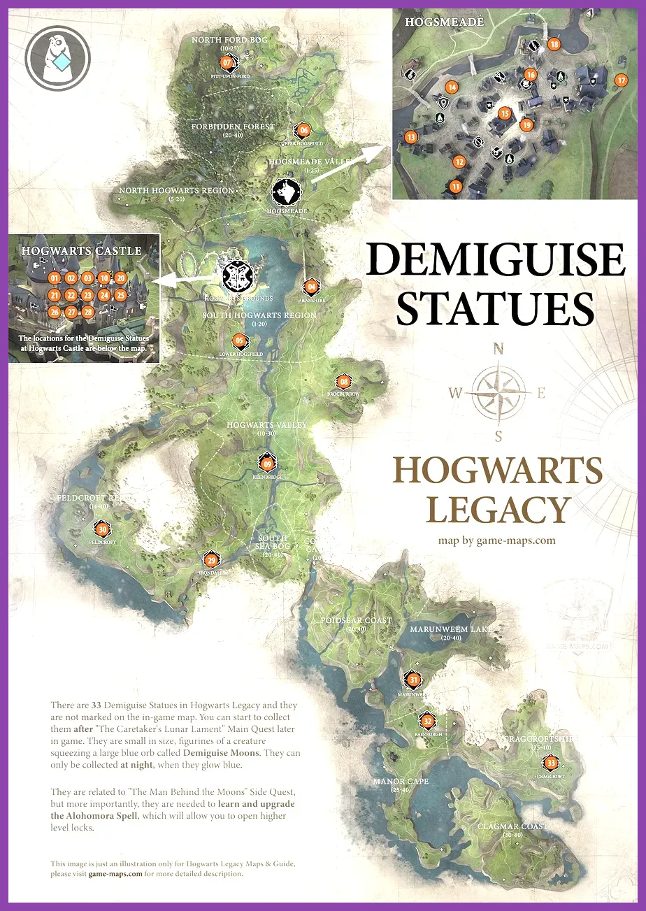 Hogwarts Legacy Demiguise statues guide