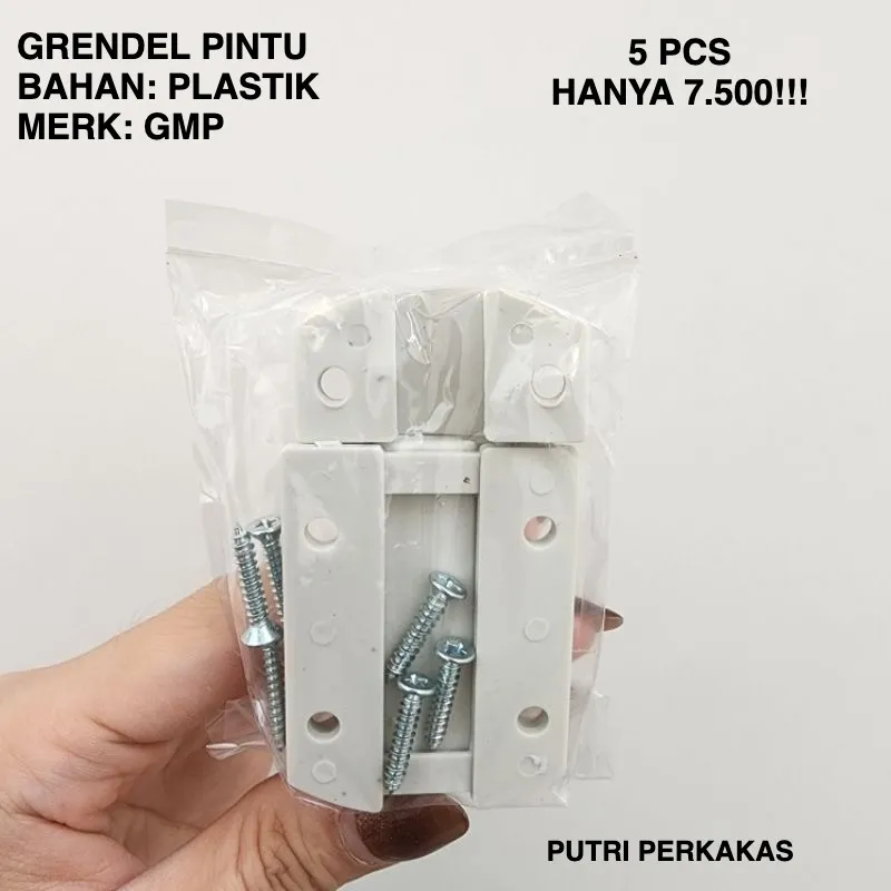 GERENDEL PINTU PLASTIK GMP / DOOR LATCH 1 pack isi 5 pcs bj murah