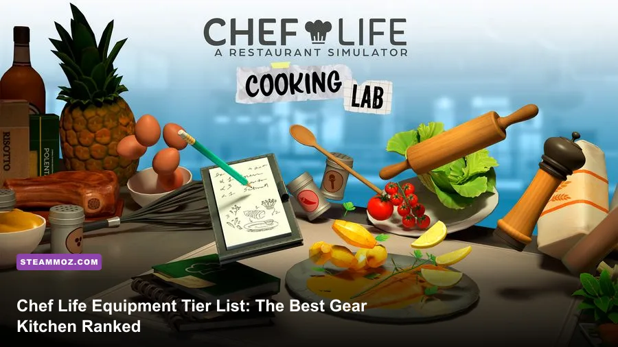 Chef Life A Restaurant Simulator kitchen filled with professional cooking equipment