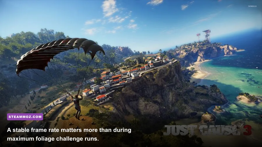 Just Cause 3 PC graphics settings configured for smooth Combat Buggy driving
