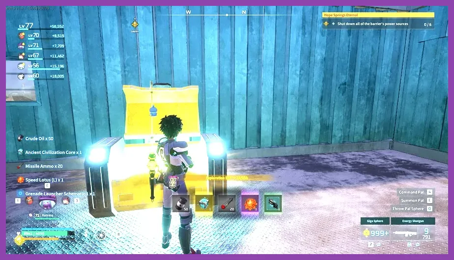 Endgame dungeon reward chest dropping high tier schematics in Palworld