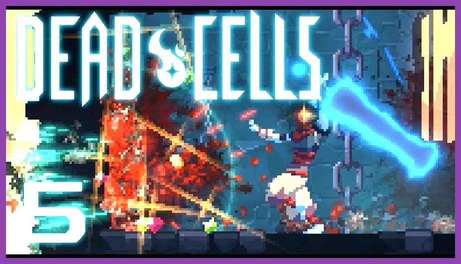 Dead Cells player wielding the Broadsword weapon