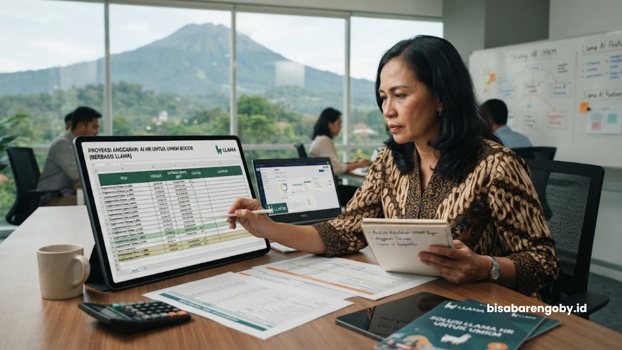 Manajer SDM merencanakan anggaran untuk beli AI HR untuk UMKM di Bogor berbasis Llama