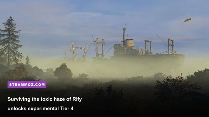 Rify shipwreck covered in toxic green gas in DayZ