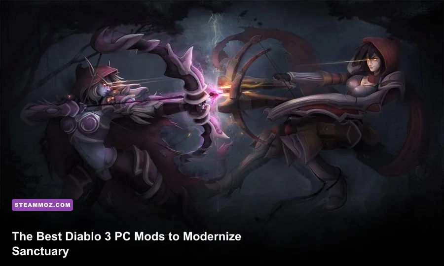 Demon Hunter unleashing Multishot against demonic hordes in Diablo 3 PC