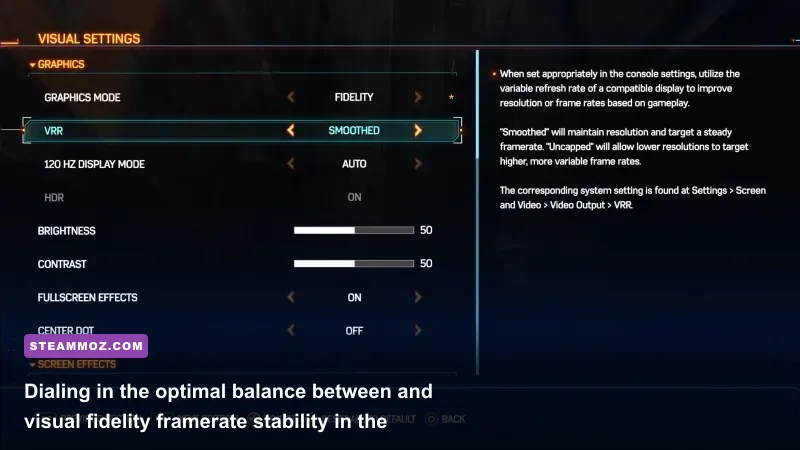 In-game graphics settings menu for Marvel's Spider-Man Remastered PC