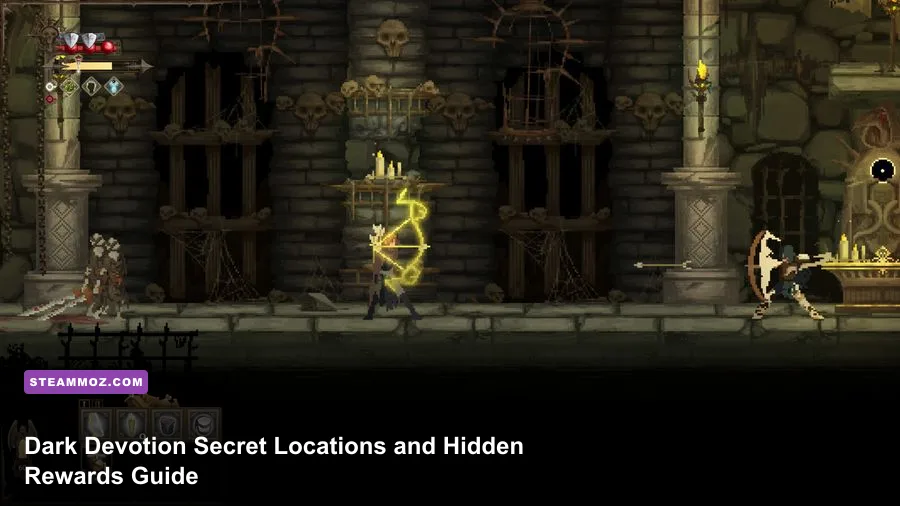 Dark Devotion protagonist exploring the ruined Temple