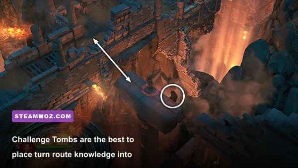 Red skull challenge collectible inside a Temple of Osiris tomb