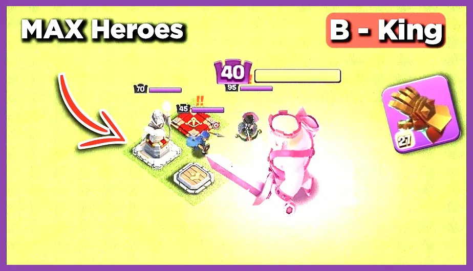 Clash of Clans Barbarian King activating Epic ability
