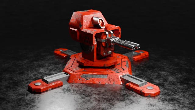 Mecha Turret Hard Surface