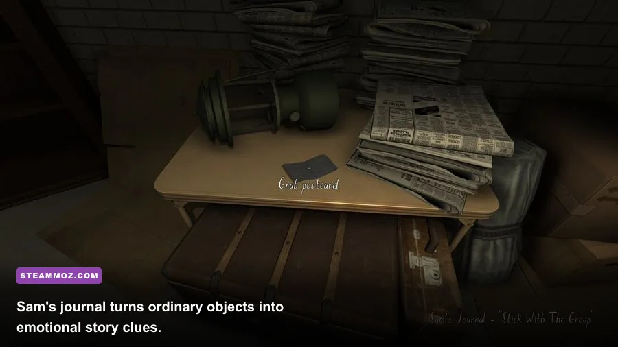 Sam's journal and personal belongings in Gone Home
