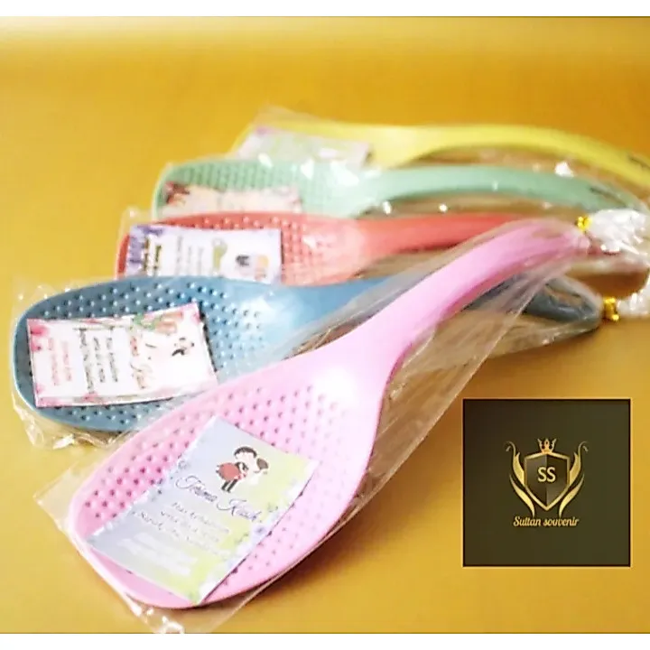 Sultan souvenir..centong nasi plastik + kartu ucapan terima kasih isi 50 pcs bagus buat souvenir pernikahan - Gambar 3