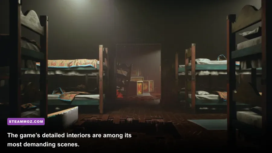 Back Then gameplay screenshot inside an atmospheric bedroom memory sequence
