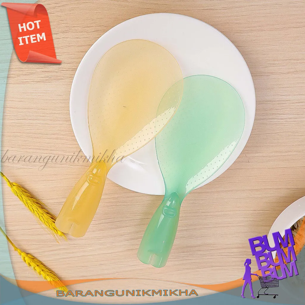 Centong Nasi Transparan / Sendok Nasi Bening / Cidukan Nasi Anti Lengket / Centong Nasi Transparant Anti Panas