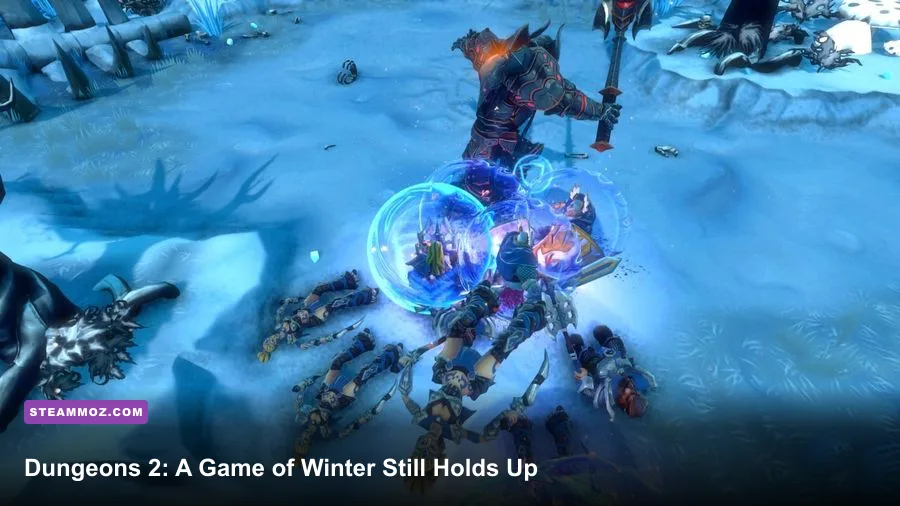 Dungeons 2 A Game of Winter snowy underground dungeon with minions