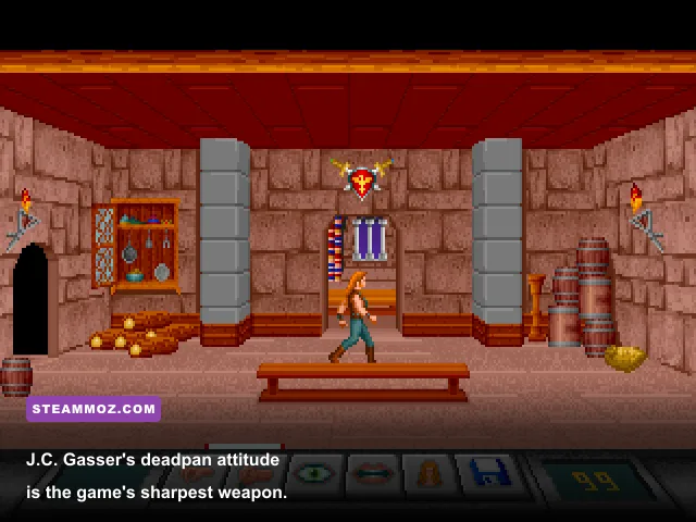 J.C. Gasser in Eternam 1992 with the game's classic adventure interface