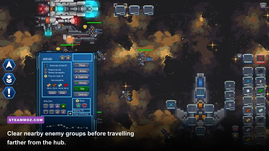 ENIGMA early-game combat area showing enemies and loot opportunities