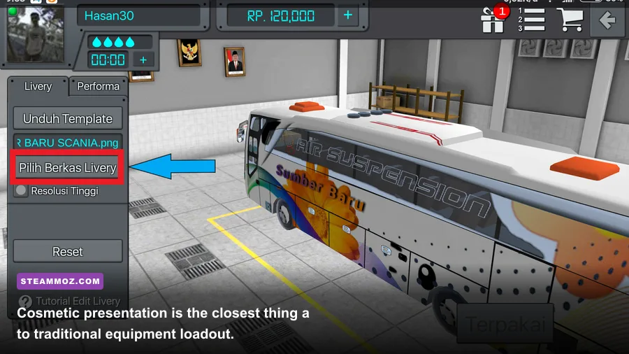 Bus customization and livery options in Bus Driver Simulator