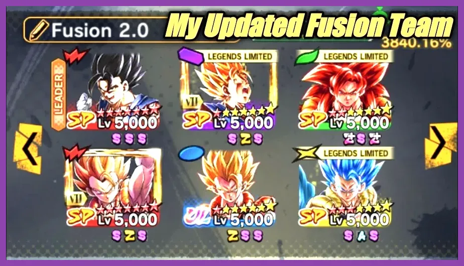 Fusion Warriors synergy team in Dragon Ball Legends