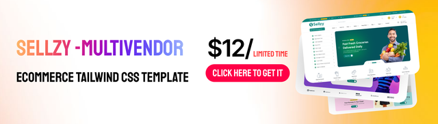 Sellzy - Multivendor eCommerce Tailwind CSS Template