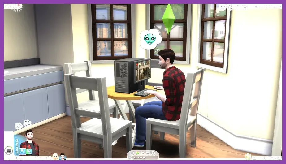 The Sims 4 build mode layout showing room tools