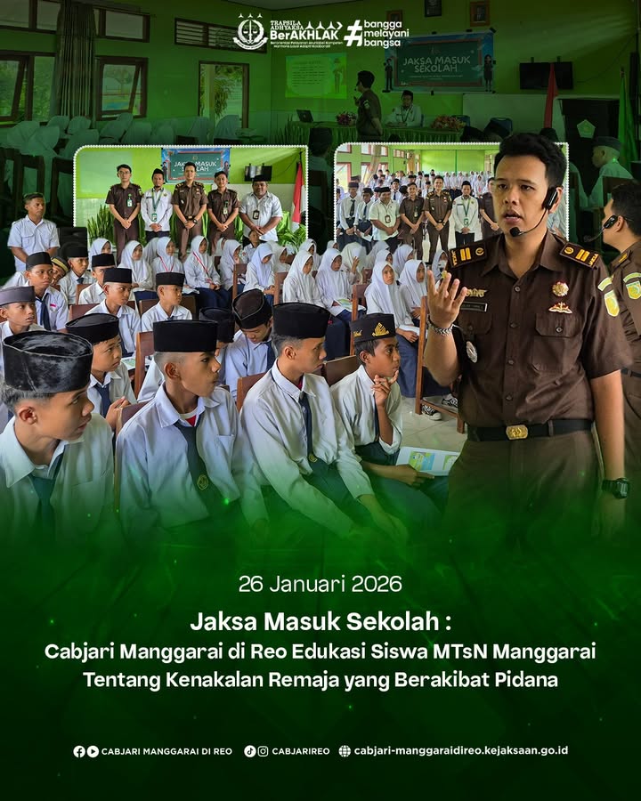 Jaksa Masuk Sekolah di MTsN 1 Manggarai