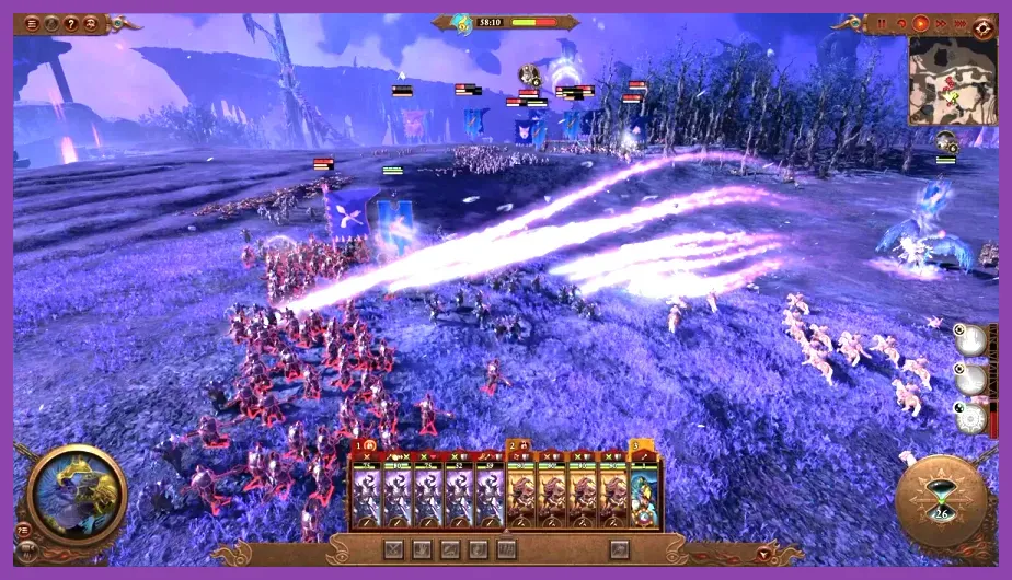 Total War Warhammer 3 legendary lord sacking an enemy settlement