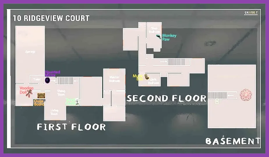 Investigating a dark hallway in Phasmophobia Ridgeview Court