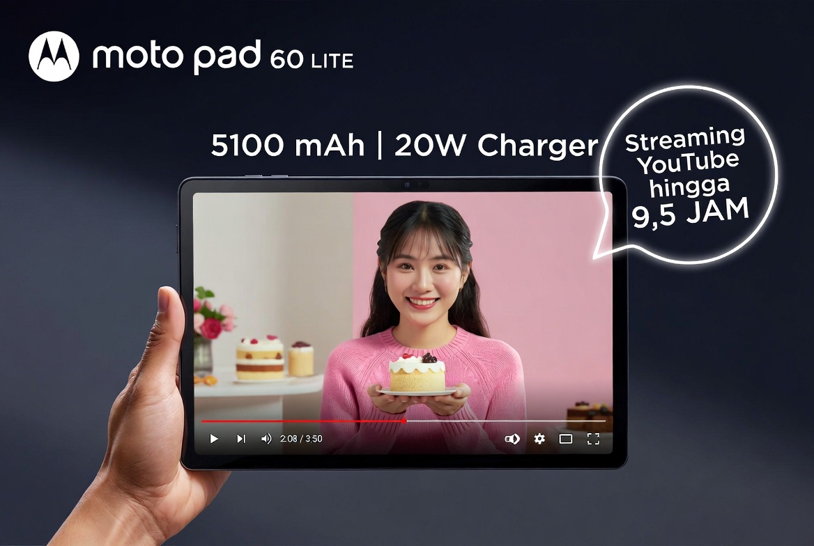 Spesifikasi Lenovo Motopad 60 Lite: Layar IPS 90Hz & Baterai 7000mAh