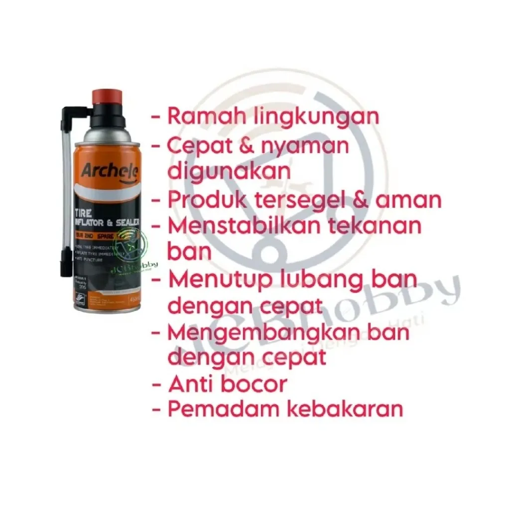 Cairan Anti Bocor Ban Tubbles Archele 350ml 450 ml Tire Inflator Sealer Pompa Ban Darurat Motor Mobil dan Sepeda - Gambar 2