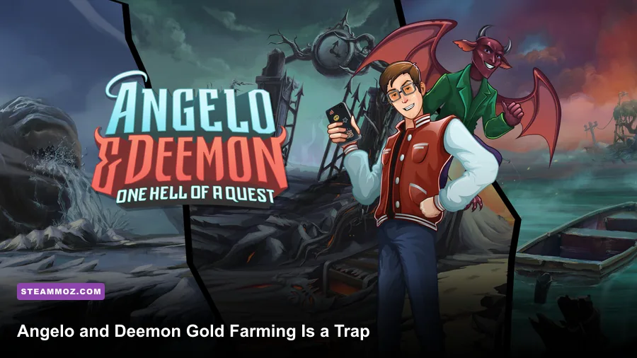Angelo and Deemon One Hell of a Quest gameplay scene in Hell