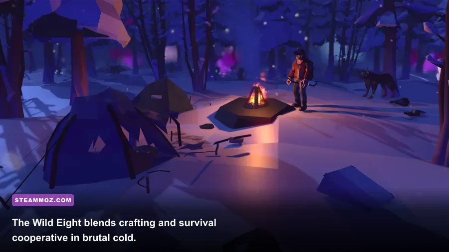The Wild Eight survival crafting camp gameplay screenshot