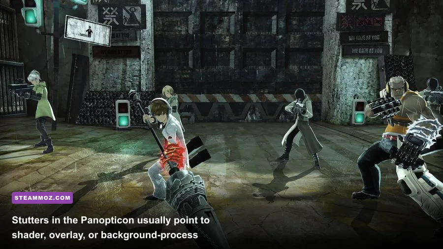 Freedom Wars Remastered Panopticon hub area on PC