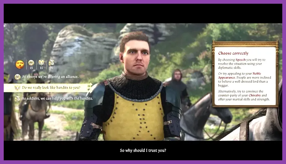 Kingdom Come Deliverance 2 main quest gameplay at a medieval castle