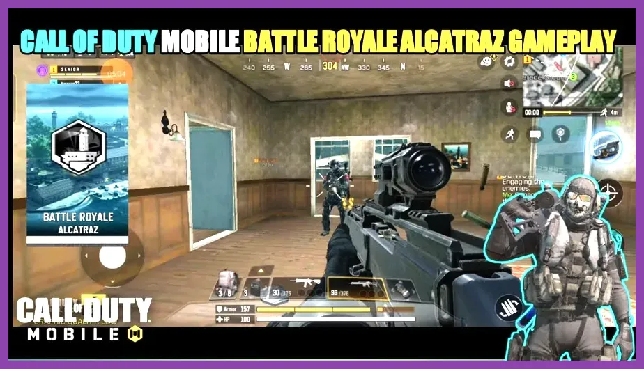 High action Battle Royale gunfight on Alcatraz map in Call of Duty Mobile