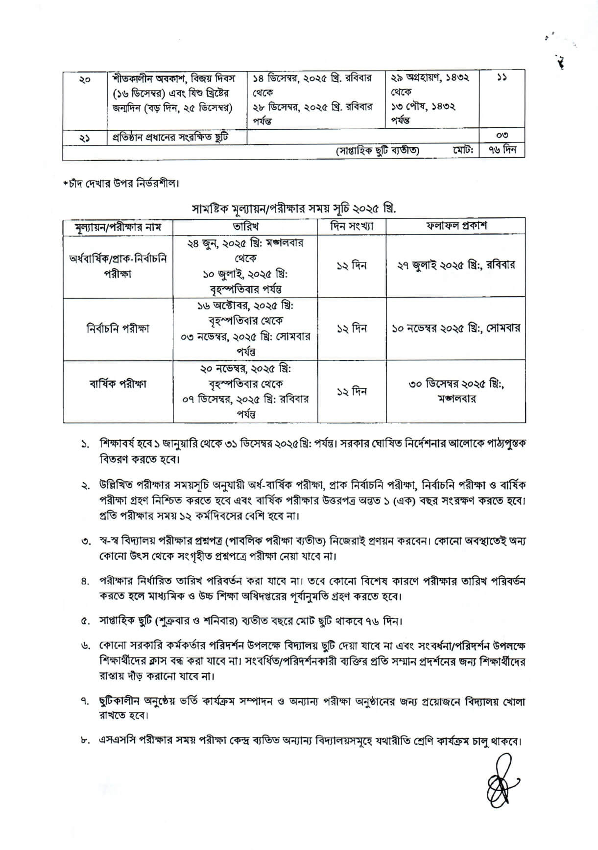 সরকারি-বেসরকারি মাধ্যমিক স্কুলের ছুটির তালিকা ২০২৫ 3 মাধ্যমিক ও নিম্ন মাধ্যমিক স্কুল ছুটির তালিকা ২০২৫