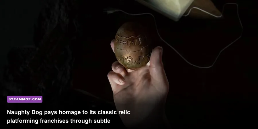 Close-up of the hidden Precursor Orb artifact found in The Last of Us Part I