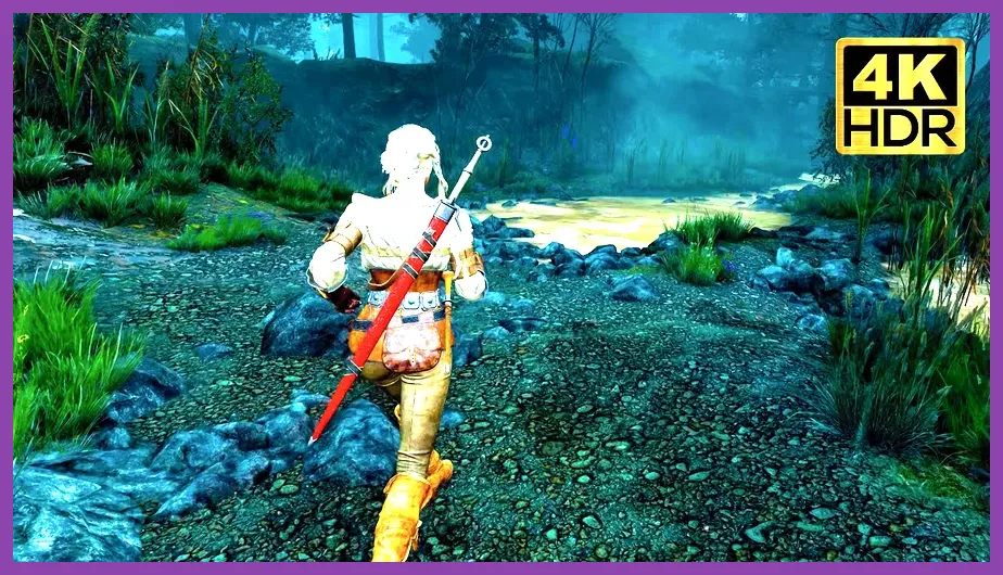 Ciri using Elder Blood teleportation in combat