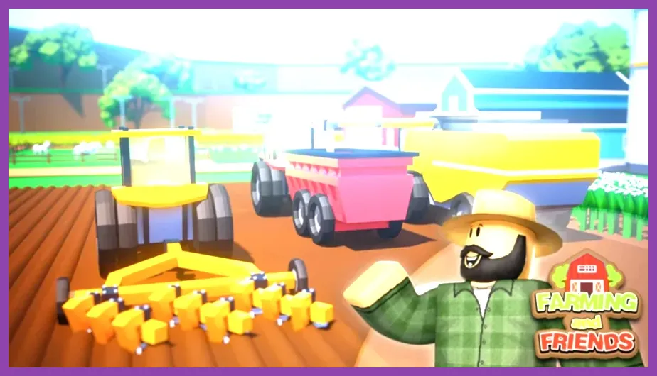 Farming and Friends Roblox tractor farming gameplay