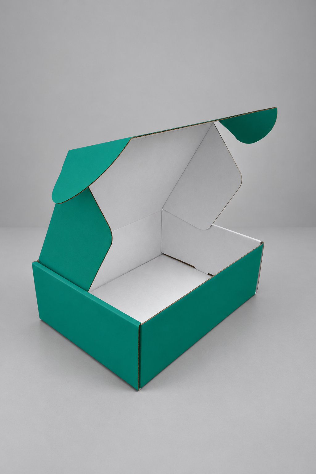 Сборка зелёной самосборной коробки из гофрокартона, Paperibox Алматы